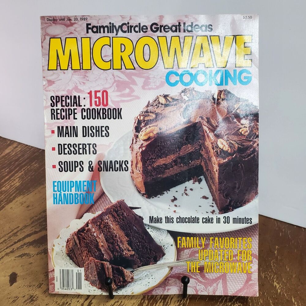 Family Circle Great Ideas Microwave Cooking Magazine Cookbook 80s Recipes
